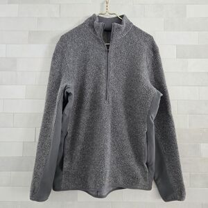 Lululemon Tundra Trek 1/2 Zip Pullover Fleece Fuzzy Sweatshirt Jacket Gray Large